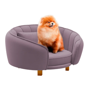 Mini Cama Poltrona Pet Lary Baby em Veludo para Cães Pequenos