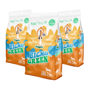 Kit Ração Bicho Green Premium para Cães 7,5kg (3x 2,5kg)