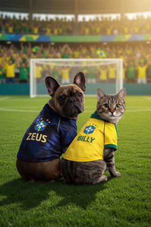 Roupa Personalizada para Pets Camisa do Brasil para Cachorro e Gato